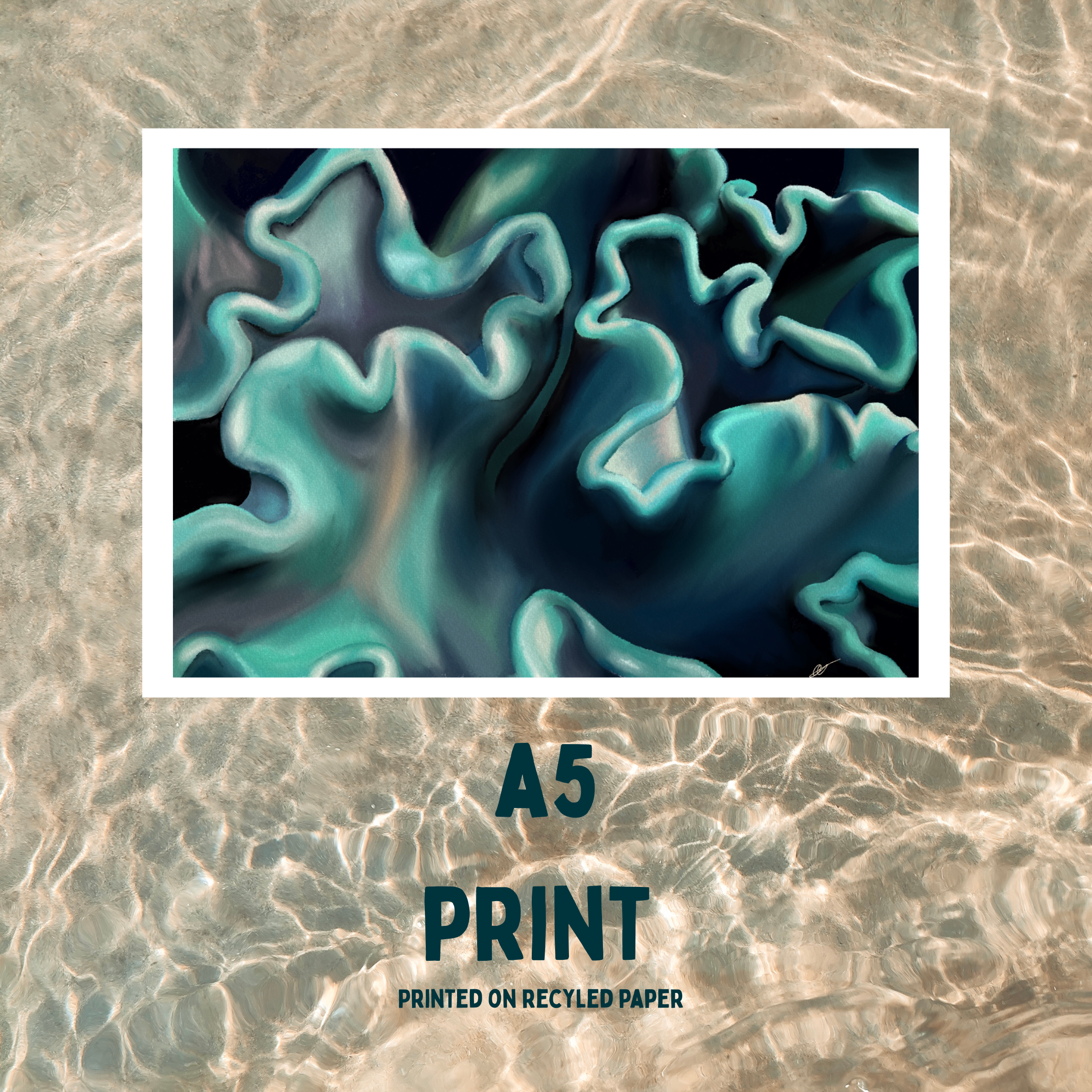 Leather Soft Coral Print - A5